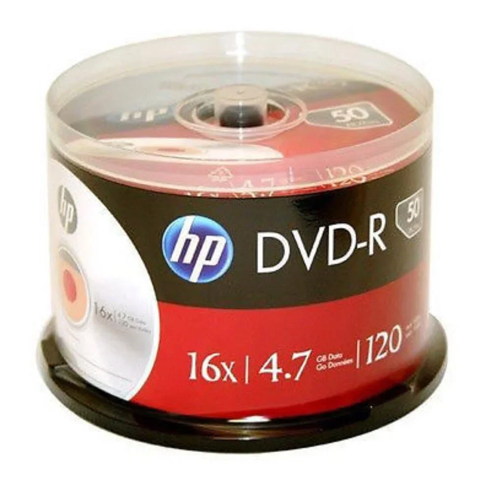 HP Branded 16X DVD-R Media 50 Pack in Cake Box (DM16050CB)